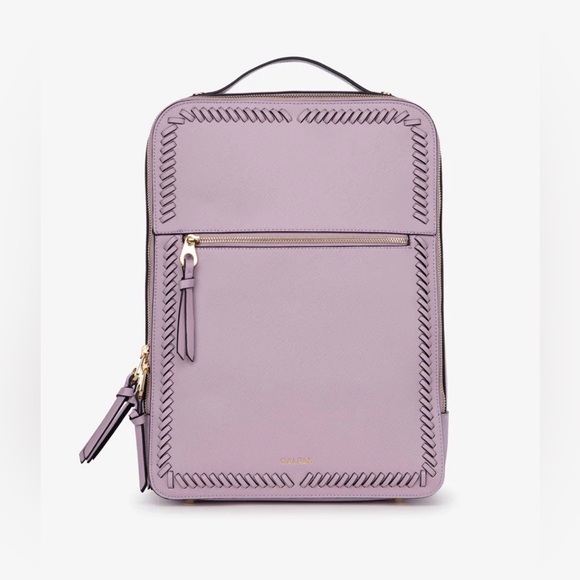 Calpak Other - Calpak Kaya 15 inch Laptop Faux Leather Backpack Lavender NWT With Dust Bag $152